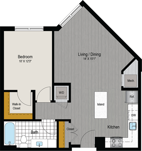 ?? floor plan of a home with a bedroom and a living room